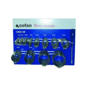 Expositor de abrazaderas metálicas con 120 uds.