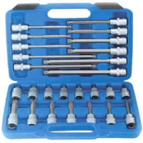 juego puntas llaves vaso xzn 1-2 estuche 26 herramientas