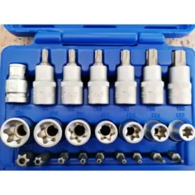 juego vasos puntas torx 23 piezas