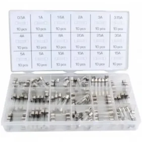 surtido fusibles de cristal para coche en estuche