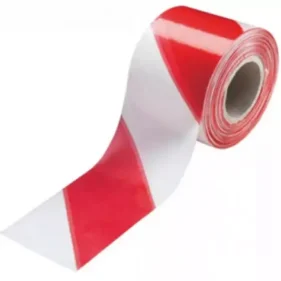 cinta de balizamiento seguridad advertencia rollo rojo blanco